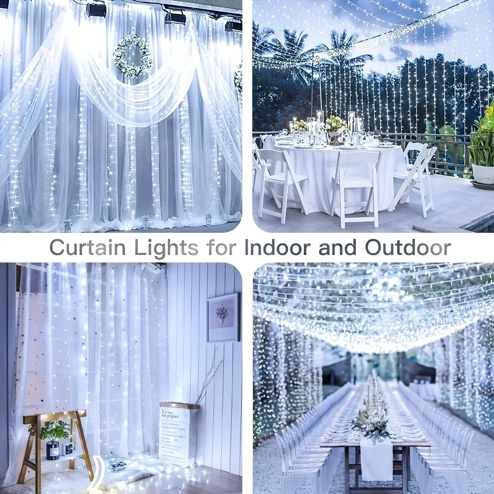 รีโมทคอนโทรล USB ไฟ Fairy 3 4 6 เมตร LED Curtain String Lights สําหรับคริสต์มาสหน้าแรกตกแต่งห้องนอนงานรื่นเริง