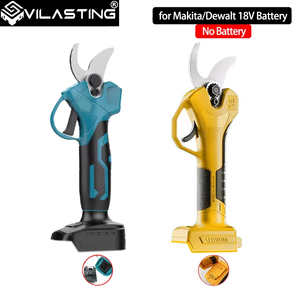 VILASTING-tijeras de podar eléctricas sin escobillas, podadora de herramientas eléctricas para jardín, tijeras inalámbricas para árboles frutales para Makita/Dewalt, Pin de batería de 18V