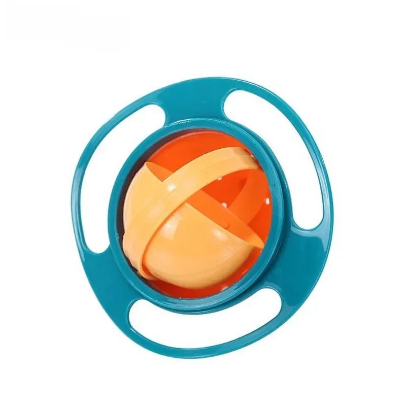 บนโต๊ะอาหารเด็ก Universal Gyro ชาม 360 หมุนการออกแบบป้องกันการรั่วไหลเด็ก ROTARY BALANCE Solid ให้อาหารจาน