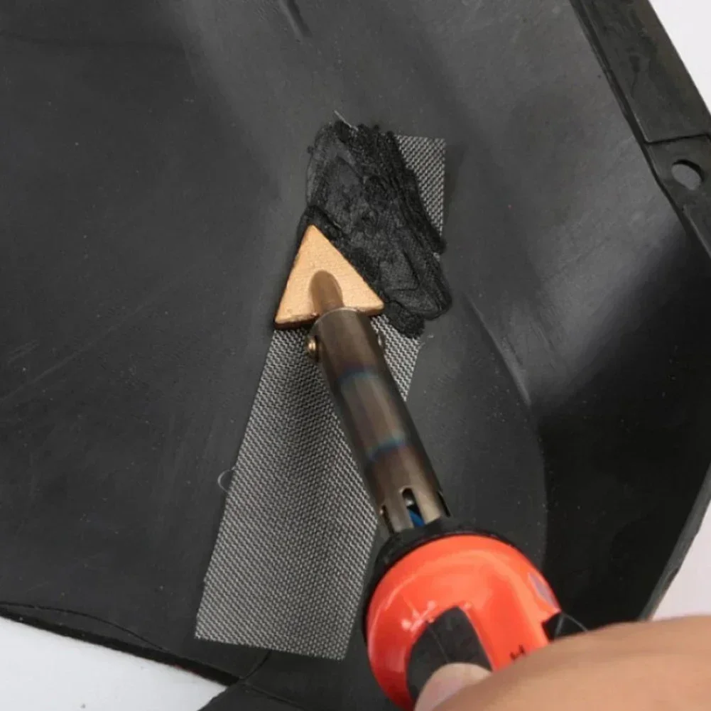 2pcs 16 มม./20 มม.ซ่อมพลาสติกสามเหลี่ยมทองแดง Smoothing หัวบัดกรีหัวเหล็กหนังสําหรับ 60 วัตต์ชุดเชื่อมพลาสติก