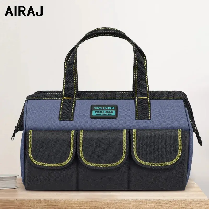 Kit di attrezzi multifunzione AIRAJ borsa da lavoro impermeabile in tessuto Oxford per acqua ed elettricità borsa Multi tasca Anti caduta