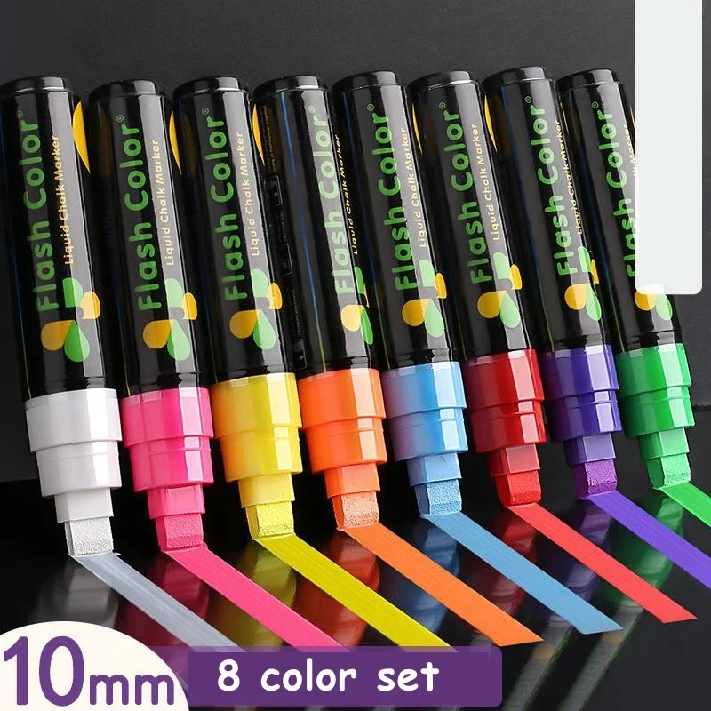8 Farben/Set LED Text marker fluor zierende Markierung stifte lösch bare Kreide 5/6/8/10mm Briefpapier für LED Schreib brett Malerei Graffit
