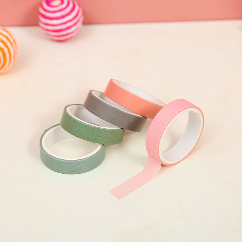10mm*2m 5 Roll Kawaii Cartoon Washi tape Set Diy Decorative collage Diary Album Scrapbooking material Creativity Decor tape