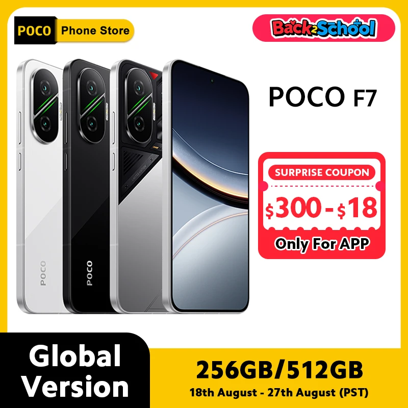 【World Premiere】 POCO F7 5G Clobal Version Smartphone Snapdragon 8s Gen 4 6.83'' AMOLED Display 6500mAh Battery 90W Charge NFC