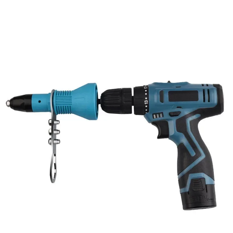 Electric Rivet Gun Rivet Insert Nut Tension Drill 2.4mm 3.2mm 4.0mm 4.8mm Cordless Tool Rivet Adapter Electric Drill Tool Kit