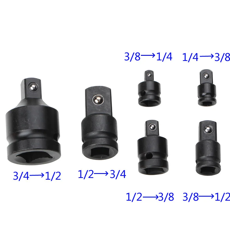 Adaptador convertidor de enchufe, juego reductor de 1/2 a 3/8 3/8 a 1/4 3/4 a 1/2, adaptador de enchufe de impacto para herramienta de reparación de garaje de bicicleta y coche