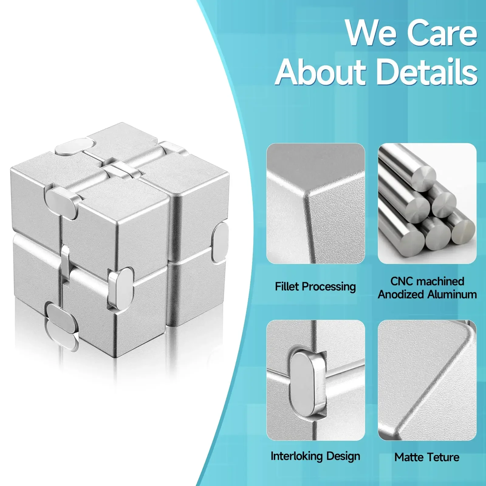 ของเล่นบรรเทาความเครียด Infinity Cube ของเล่นเพื่อการศึกษาแบบพกพา Decompresses ผ่อนคลายของเล่นสําหรับเด็กผู้ใหญ่ของขวัญวันเกิด