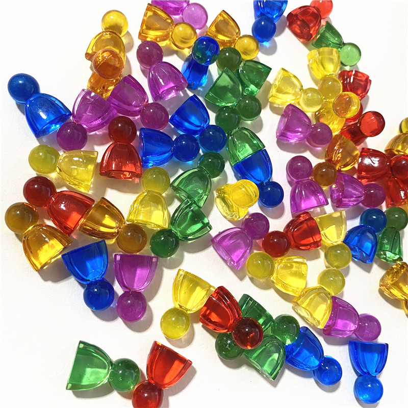 10pcs 24*16*12mm Games Markers Acrylic Colorful Humanoid Chess Pieces For Board Game Card Accessories