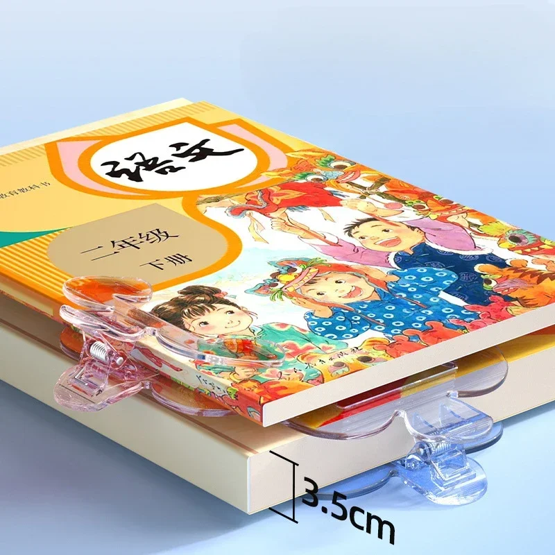 1pc Transparent Kunststoff Buch Clip mit Ständer Lesehilfe Feste Buch Clip Datei Lesezeichen Schreibwaren Schule Liefert