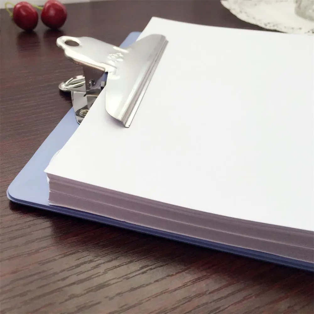 Office Stationery A4 / A5 Splint Density Board Writing Board Metal Aluminum Folder Clip File Plastic Menu Bill Folder