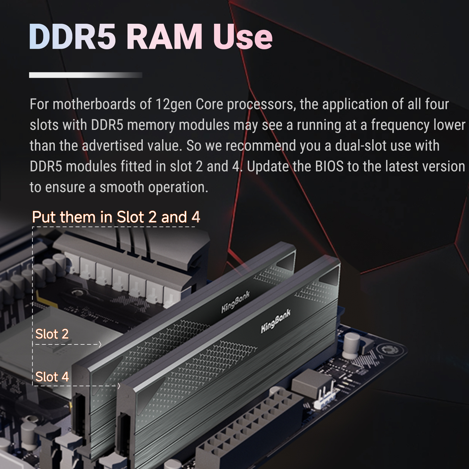 KingBank CL28 Memória DDR5 32GB RAM 16GBX2 6000MHZ Rams Memória DDR5 Kit UDIMM Dual Channel Computador Desktop PC Hynix A die