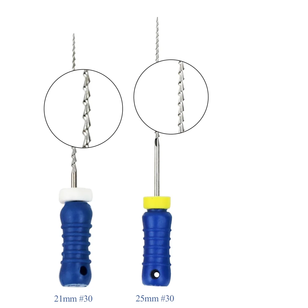 6 buah/kotak File H Dental, File endodontik, File penggunaan tangan 21mm/25mm, File Endo akar Cannal