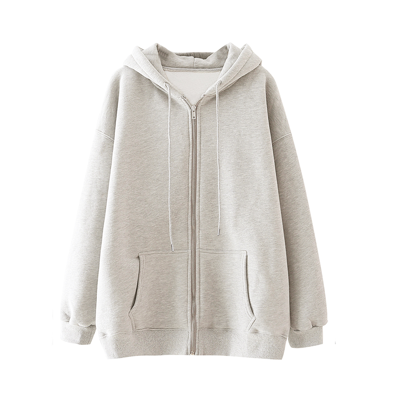 「MD」A · Fashion Cardigan Hoodie Loose Zip-up Outerwear