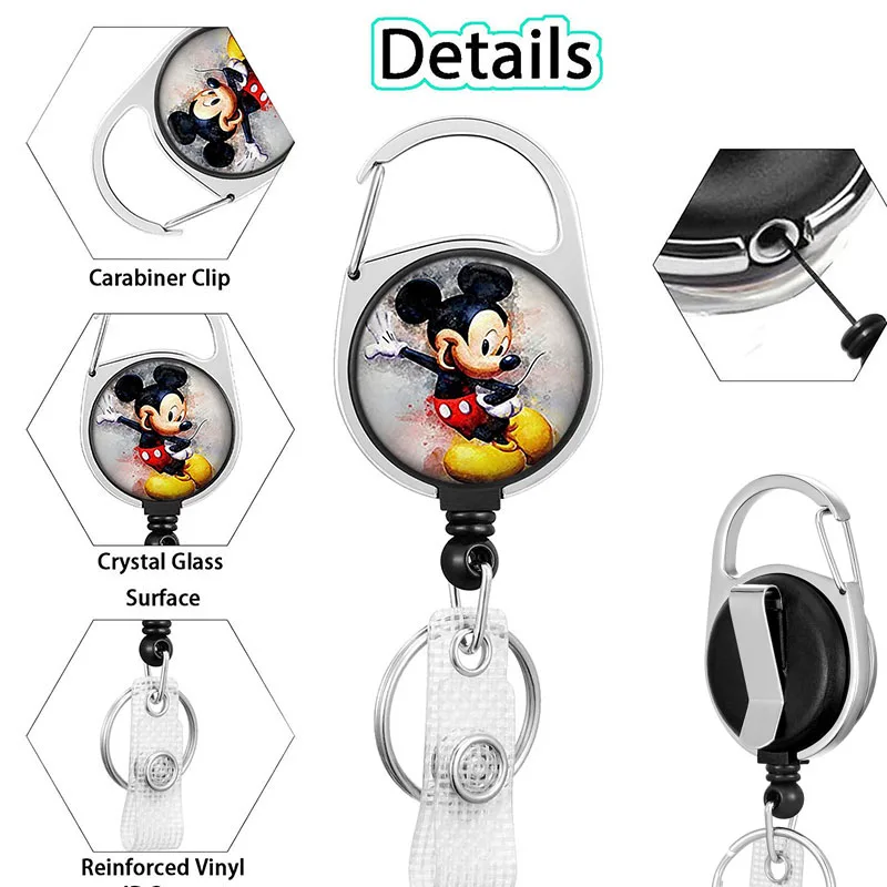 น่ารักการ์ตูนเพื่อนสไตล์ Retractable Badge Reel Key ผู้ถือพยาบาลพยาบาลอุปกรณ์สํานักงานโรงพยาบาลผู้ถือบัตรอุปกรณ์เสริม