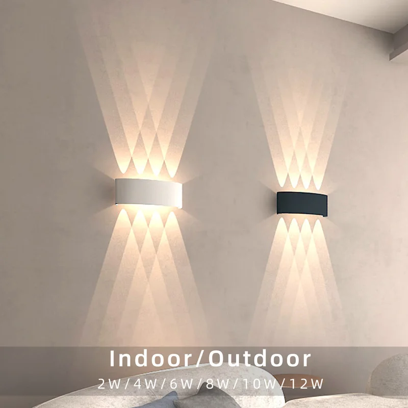 Lên Xuống Đèn LED Dán Tường Chống Nước IP65 Nhôm Bên Trong Đèn Cho Phòng Ngủ Phòng Khách Hành Lang Trong Nhà Chiếu Sáng Ngoài Trời