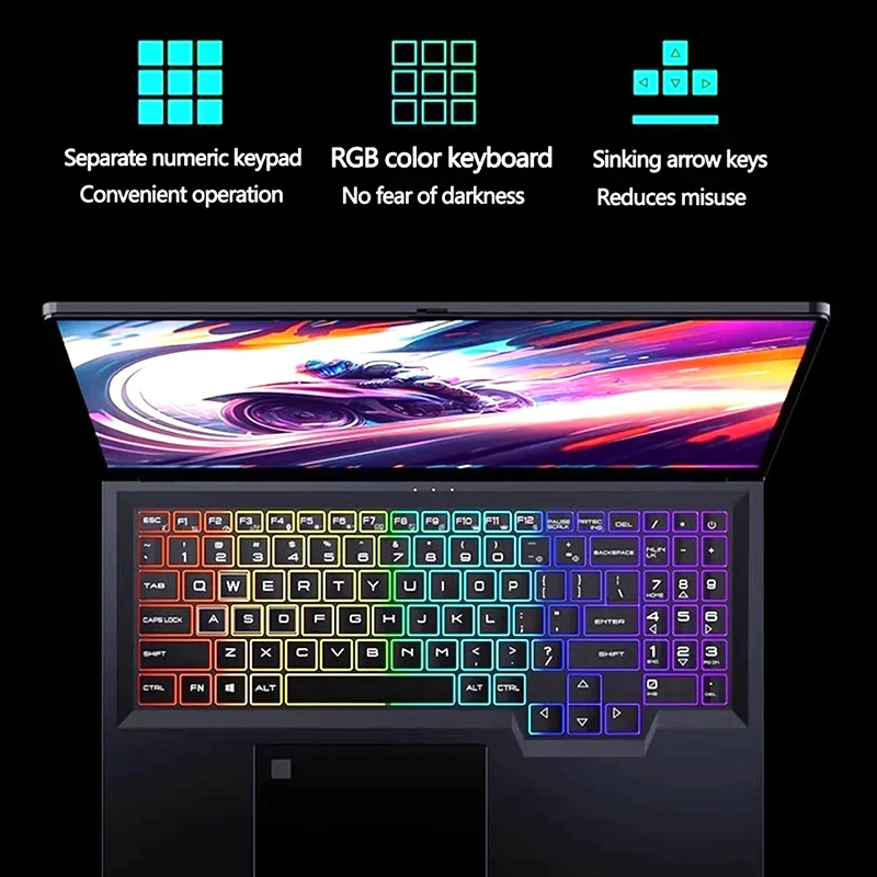 Gaming Laptop 16 inch Intel Core i9-12900H NVIDIA RTX 3060 6G 64GB RAM 4TB SSD DDR4 Win11 HD Camera WiFi5 BT5.2 Computer PC