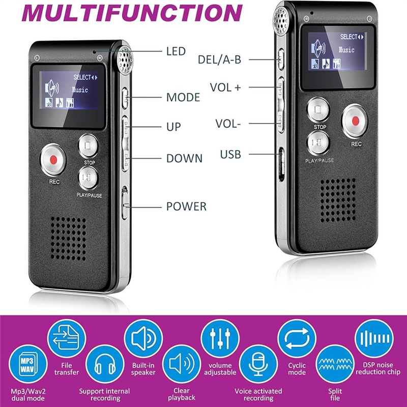 B03b-kit de equipamentos inclui 1 peça gravador de áudio de 8gb 1 peça detector emf medidor emf detector de campo magnético para pesquisa