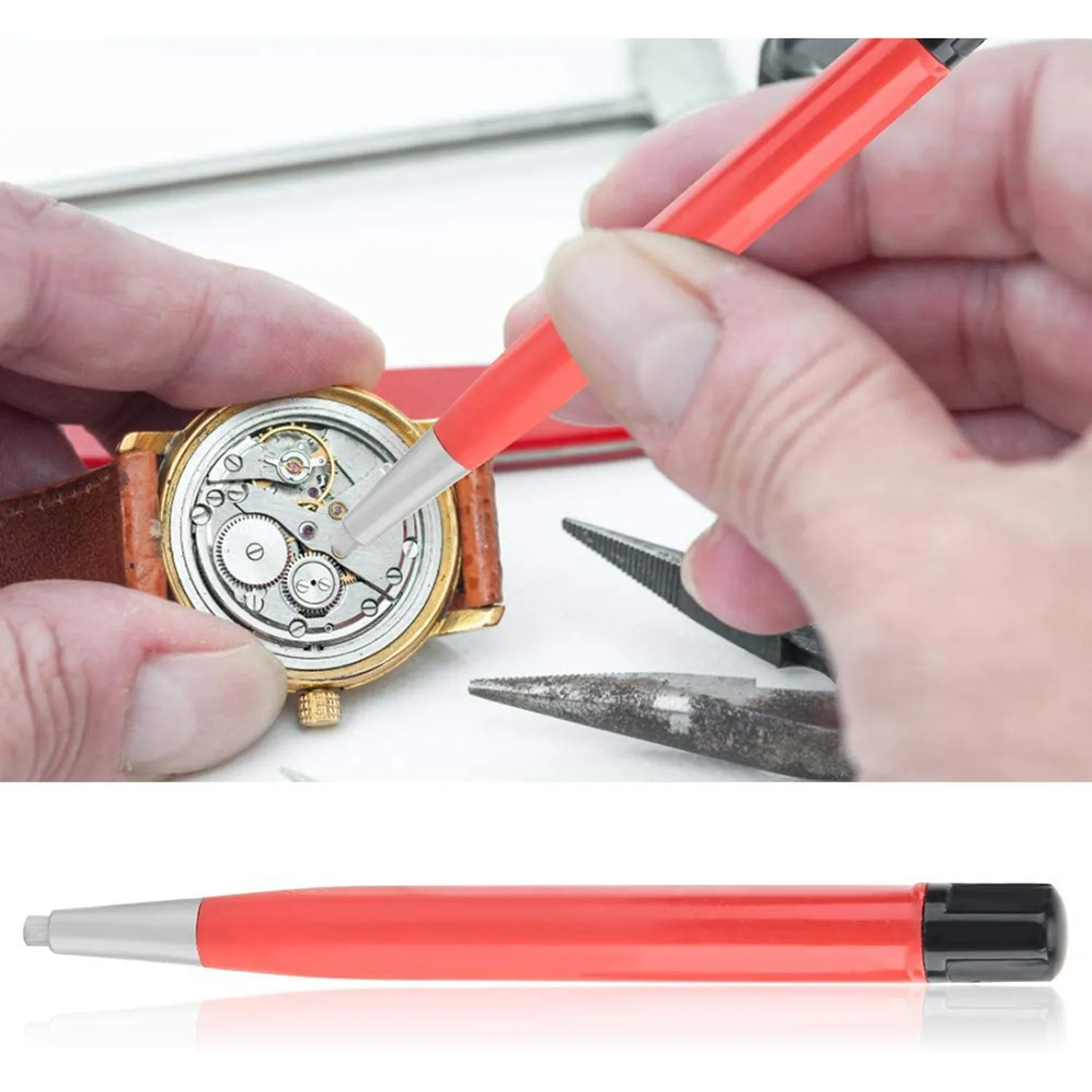 Newest Practical Watch Rust Removal Brush Pen Clean Scratch Polishing Tool Watch Parts Repair Tool