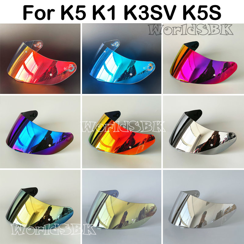 Viseira de capacete para agv k1 k3sv k5, óculos para capacete de motocicleta, lente de descoloração, viseira de visão noturna