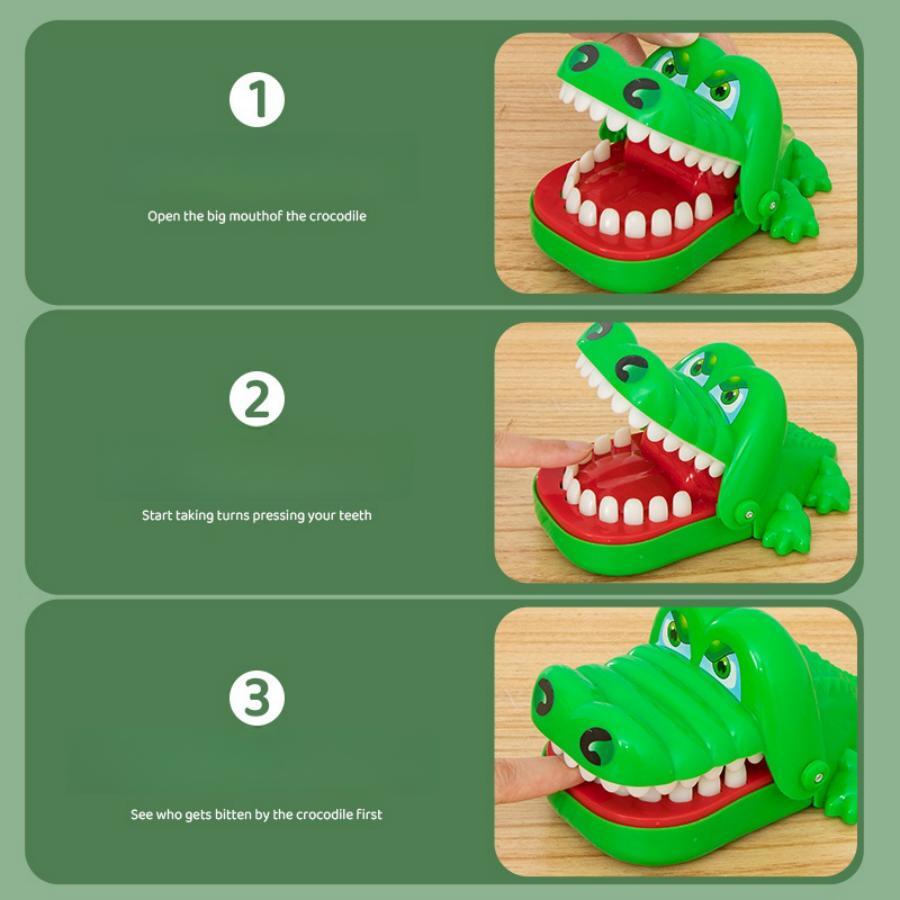 Crocodile Teeth Toys Game for Kids Crocodile Biting Finger Dentist Games Funny Toys for Children Adult Stress Relief Prank Toys