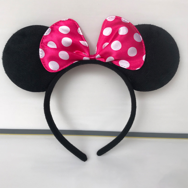 Mickey Ear Headband Hair Ornament Mickey Mouse Headband Minnie Bow Korean Headband Headband Clip