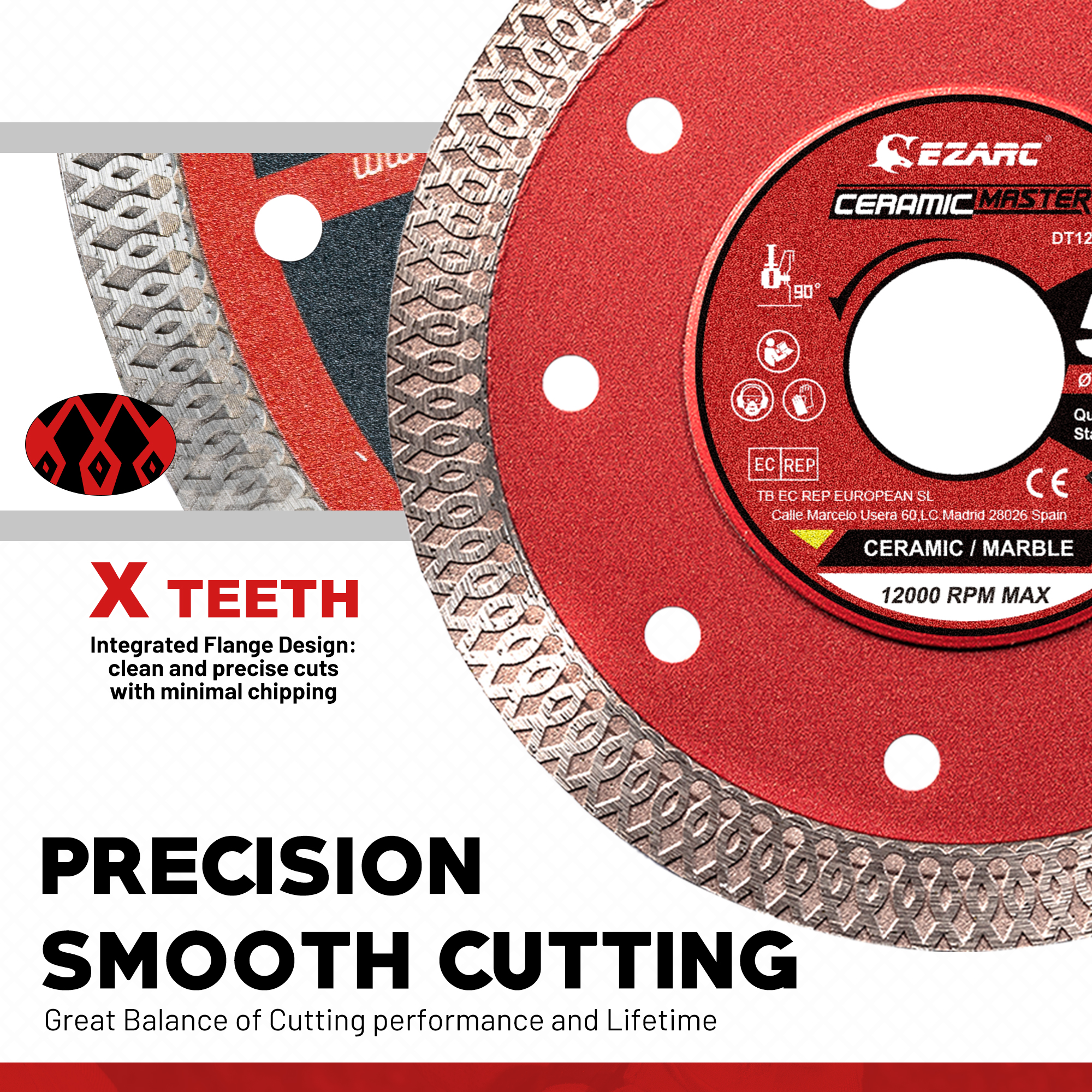 5 cali / 4,5 cala Super cienkie ostrze diamentowe 2 szt. do porcelany / ceramiki / granitu / marmuru, gładka tarcza tnąca do szlifierki kątowej