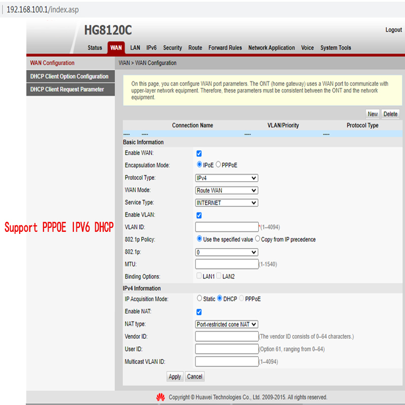 GPON ONU HG8120C ONT termianl compatible con software en inglés HG8321R FTTH GPON/EPON/XPON ONT MODEM ÓPTICO adecuado para Huawei
