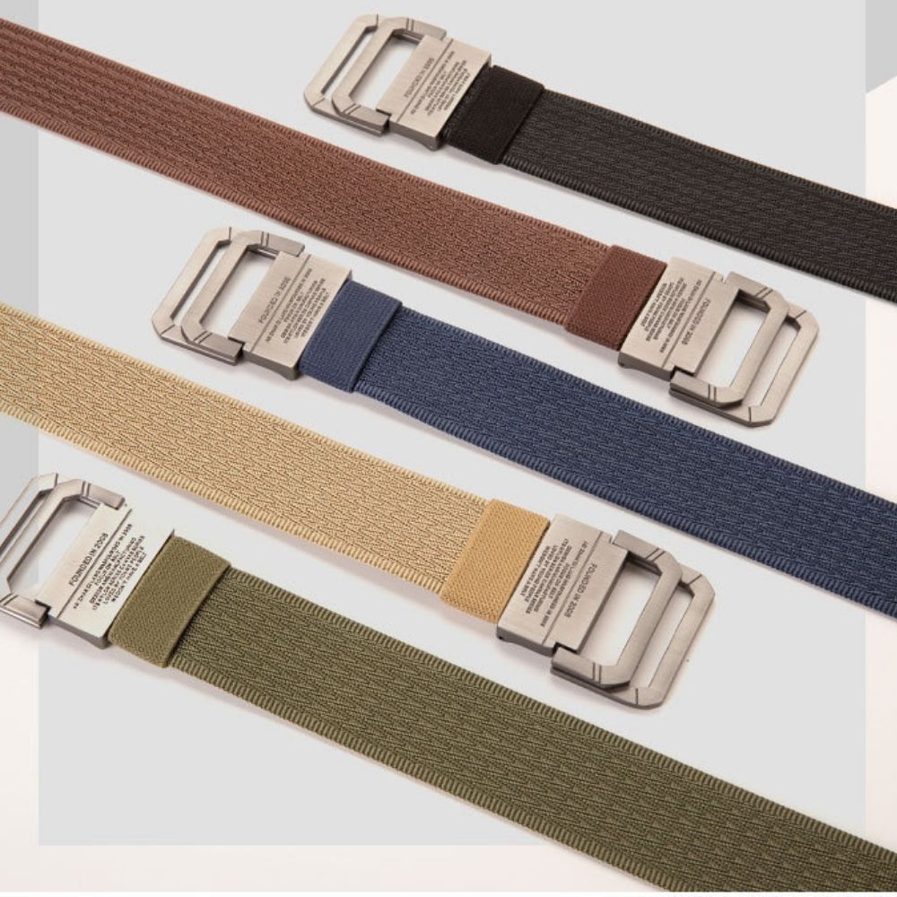 Металлический холщовый ремень с двойным кольцом унисекс — тактический пояс для джинсов и повседневного использования