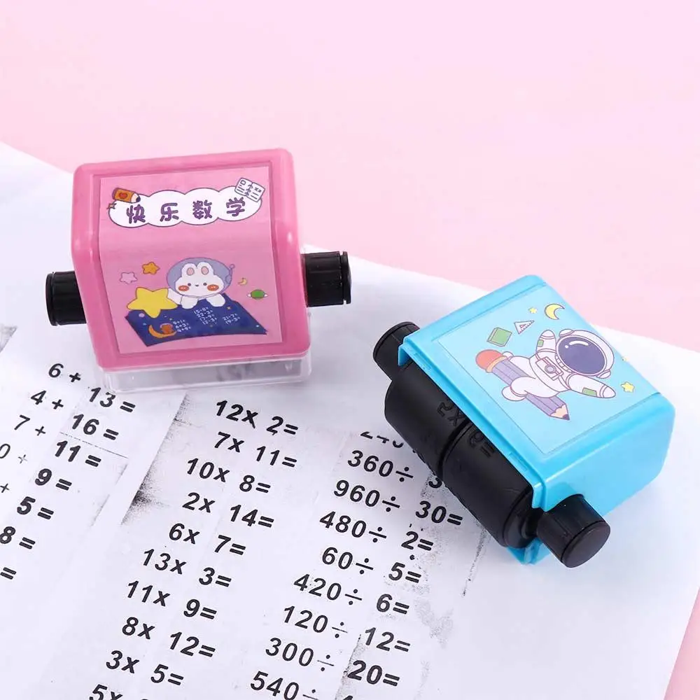Suministros para profesores de suma, papelería para estudiantes, sello aritmético de división, cálculo de matemáticas, sello rodante, rodillo de práctica de matemáticas