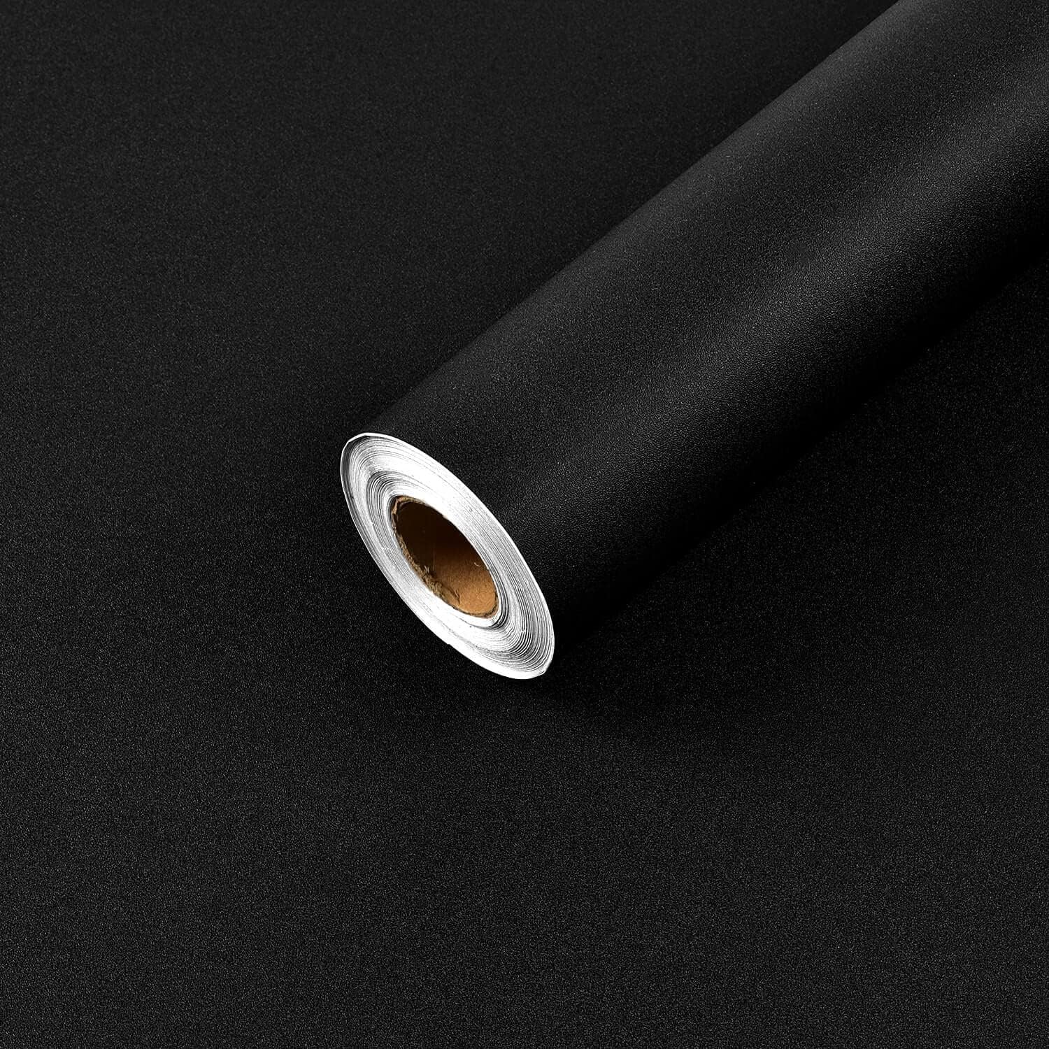 Filme autoadesivo de 40cm de largura, preto fosco, adesivo reforçado, móveis, cozinha, para armários, mesas, parede, faça você mesmo, papel de parede de renovação