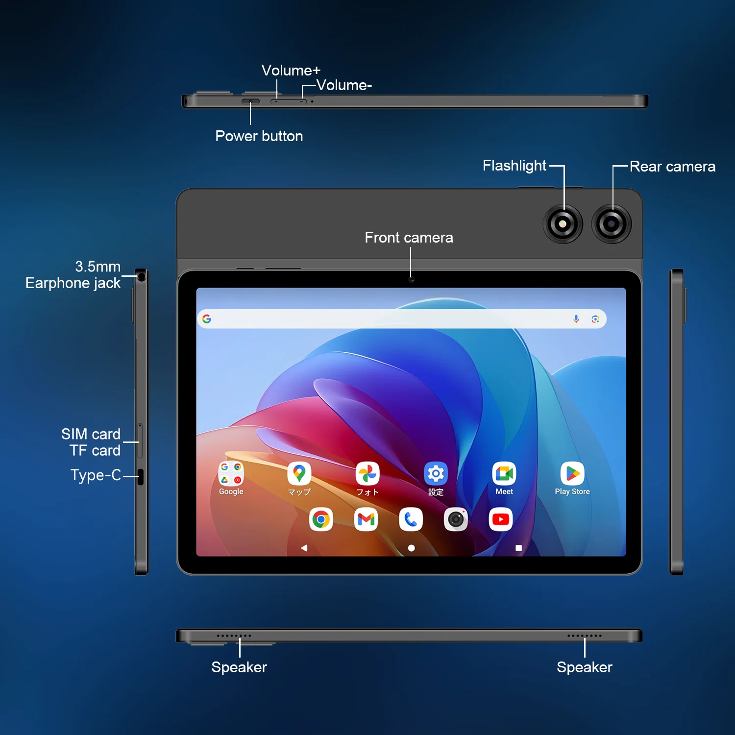 BNCF 11-дюймовый Android 15 MTK G100 8-ядерный 2K IPS-экран планшета 4/8 ГБ ОЗУ 128 ГБ ПЗУ 7000 мАч Аккумулятор 4G LTE Type-C Widevine L1 Pad
