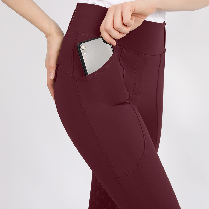 Collants d'équitation de compétition de siège complet occidental pour femmes, culotte d'équitation à poche, pantalons d'équitation, leggings équestres