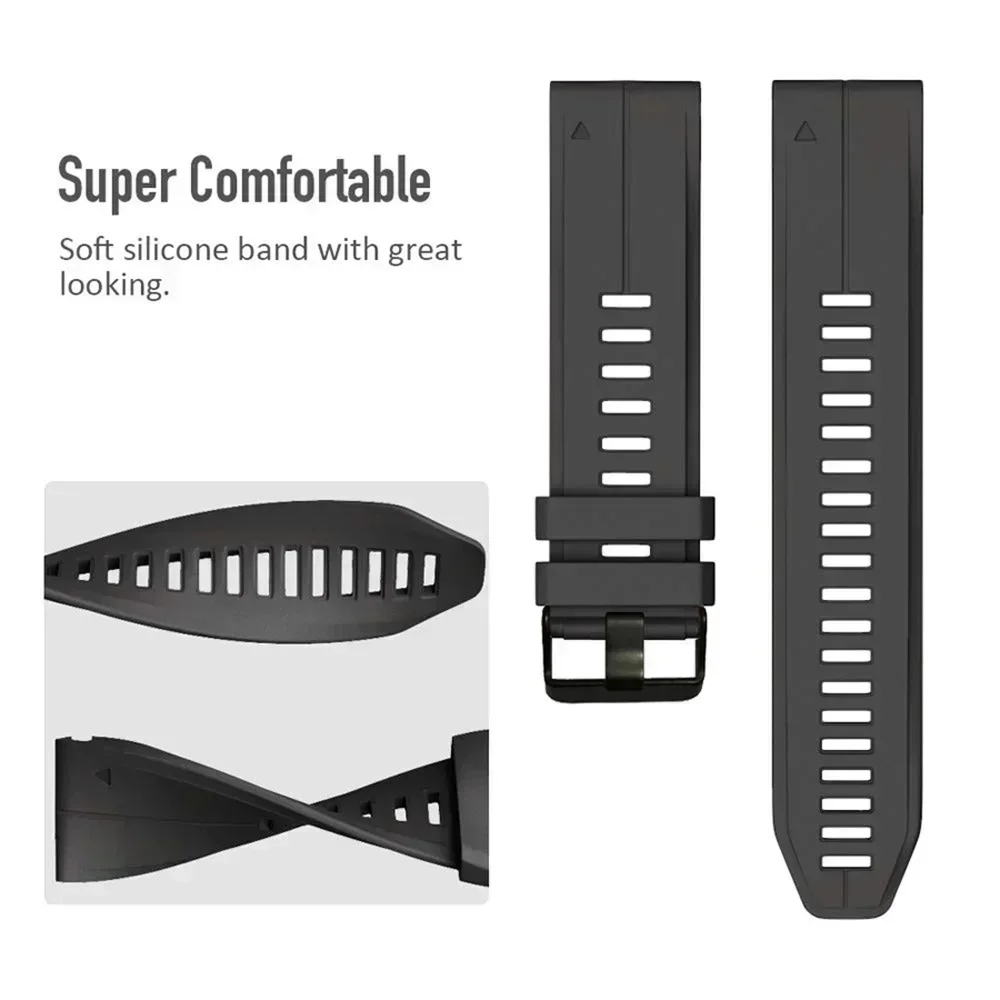 Correa de silicona para reloj Garmin Fenix, pulsera Quickfit, 7 Pro, 6, Sapphire 5 Plus, 7X, 6X, 5X, 3HR, 20mm, 22mm