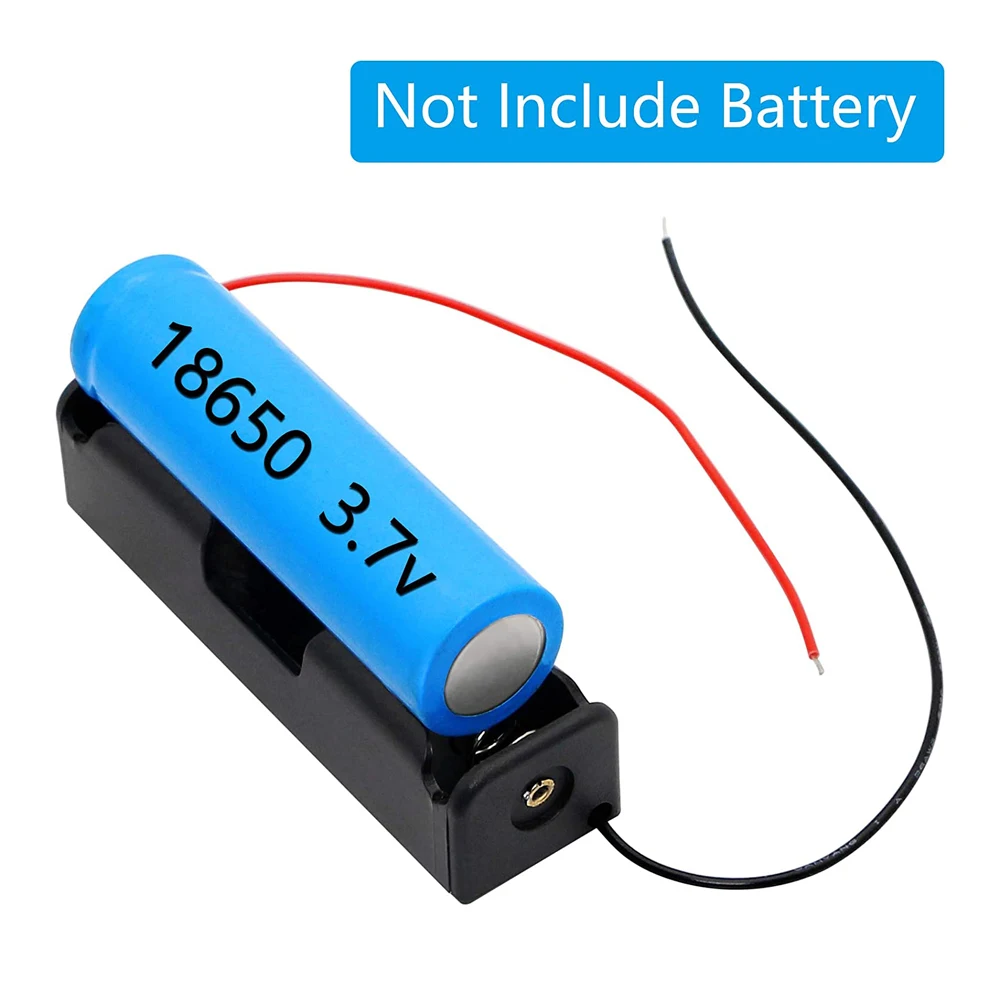 18650 batterijhouder met draadbundel, 10/30 stuks doe-het-zelf batterijopbergdozen, 18650 1 bay cel batterijhouder, 1 slots 10 stuks