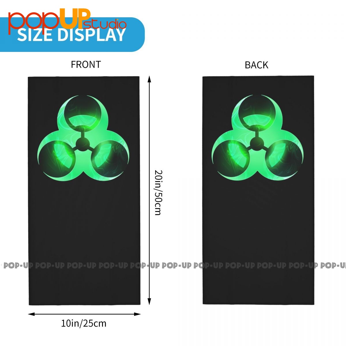 バイオハザードは、緑のクールな危険警告歯ロゴネックgaiterバンダナスカーフフェイスマスクを無駄にします