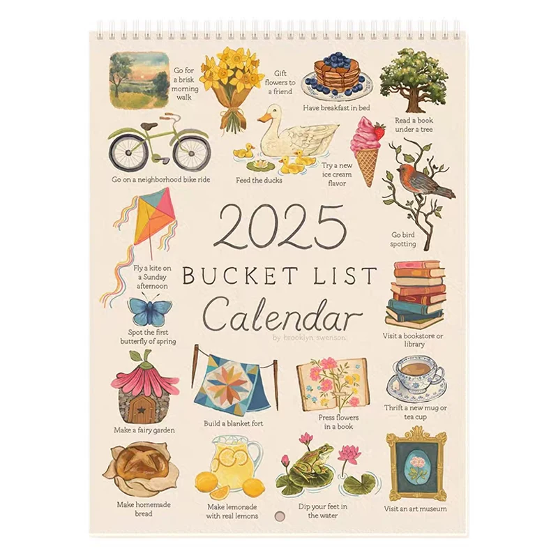 จุดใหม่ PREORDER 2025 Bucket List ปฏิทินตลก 12 เดือน Cuss Word Sayings ปฏิทินผนังในร่มที่ไม่ซ้ํากันใหม่ปีของขวัญ