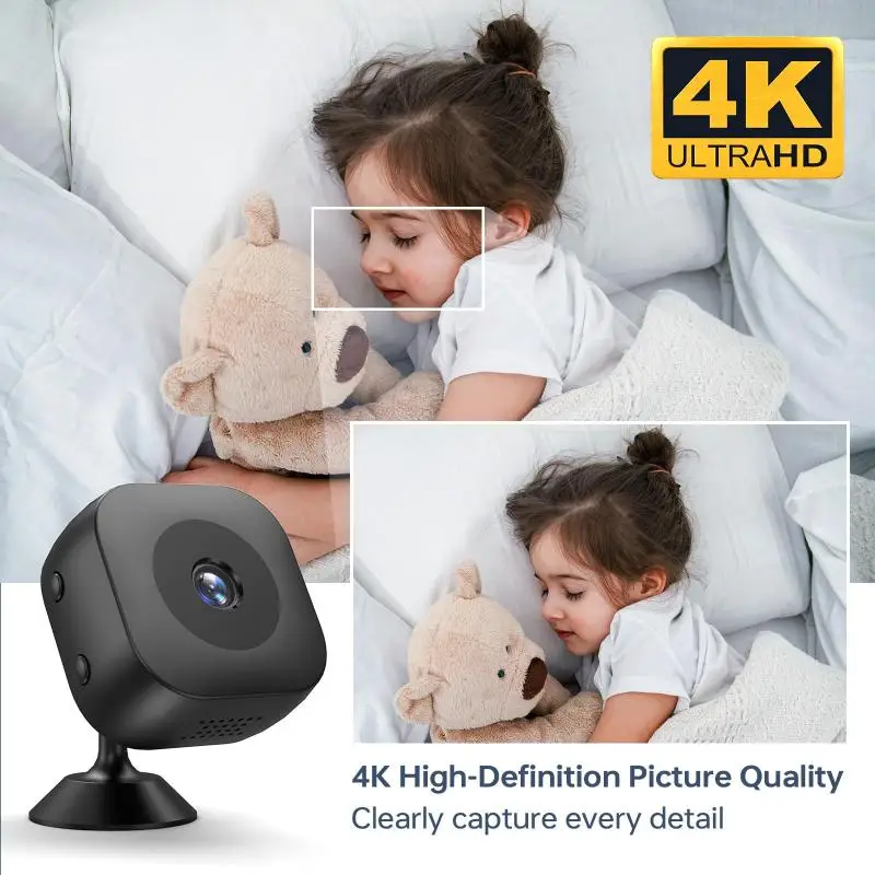 4K HD Pixels Camera Wireless WiFi Remote Monitor Motion Detection Smart Alarm Night Vision Camera Security Protection New 2025