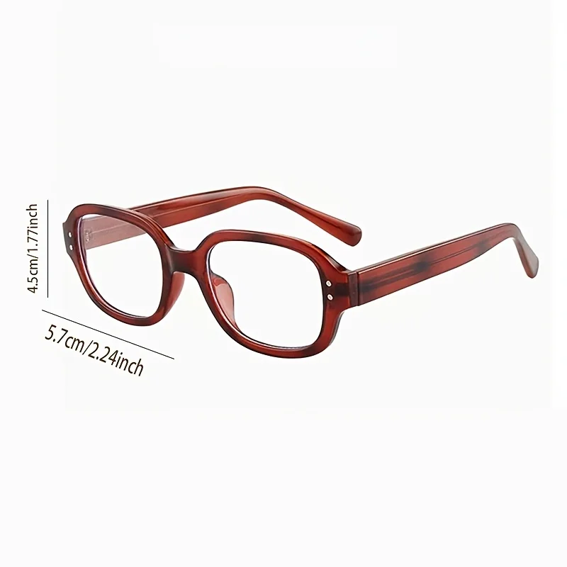 Retro Square กรอบแว่นตาผู้หญิงสีแดงแว่นตาอ่านหนังสือคอมพิวเตอร์ CLEAR Blue Light Blocking แว่นตา VINTAGE ตกแต่งแว่นตา