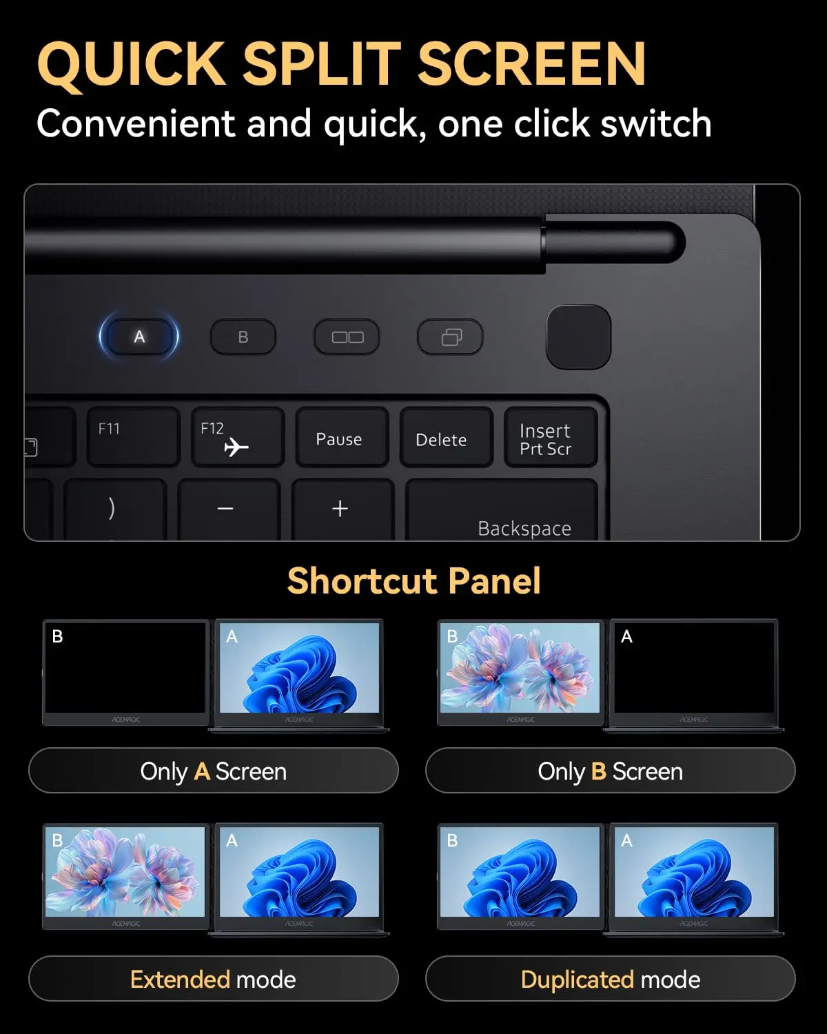 ACEMAGIC X1 Laptop Intel Core i7-1255U 14 Inch 16GB DDR4 RAM 1TB SSD Lightweight Business Computer Notebook FHD Fingerprint