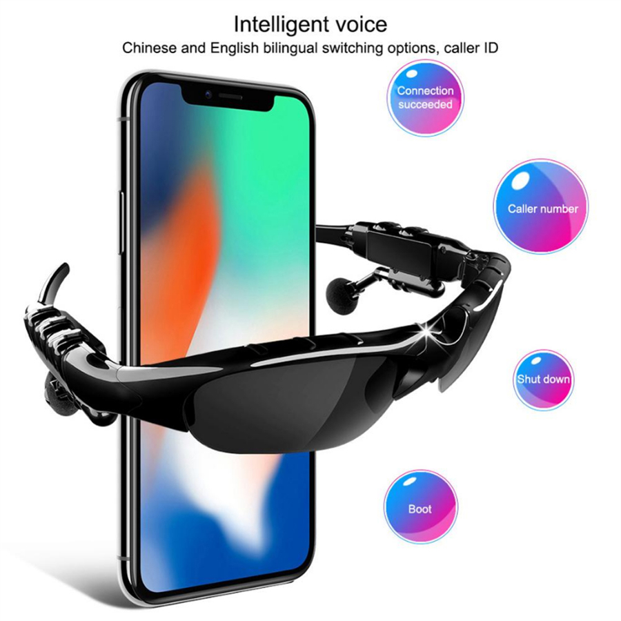 Gafas Auriculares Estéreo Auriculares Inalámbricos con Micrófono Gafas Gafas de Sol para Conducir Ciclismo Deportes Auriculares