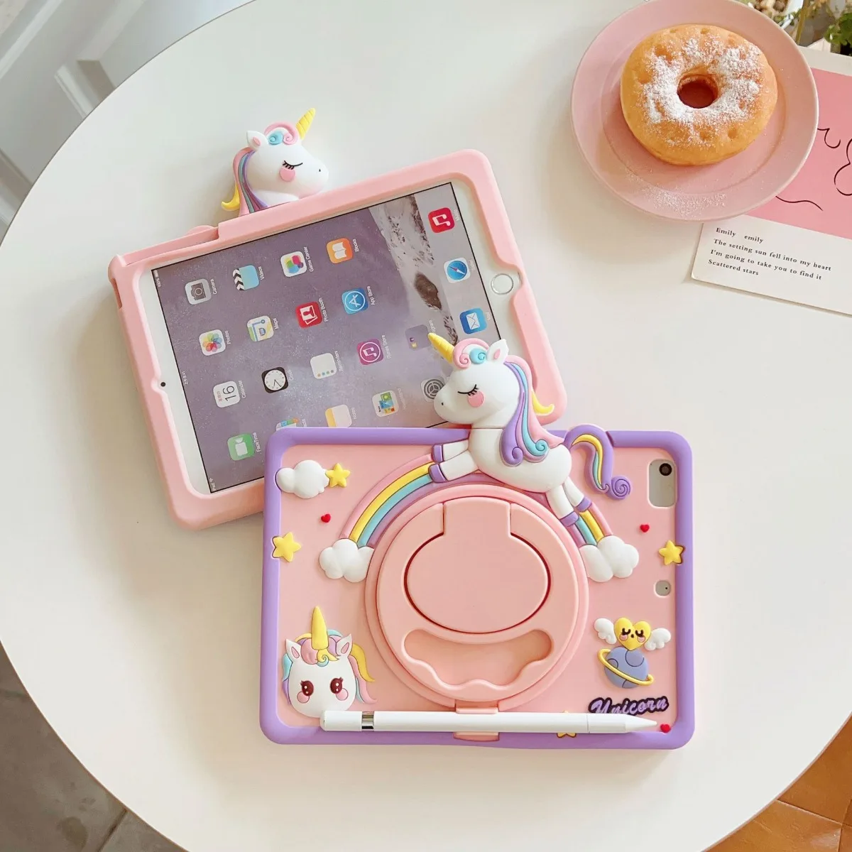 Funda para niños para Samsung Galaxy Tab A9 8,7 pulgadas X110 A9 Plus 11 pulgadas X210 funda para tableta Tab A7 Lite T220 A8 X200 funda con soporte de dibujos animados 3D