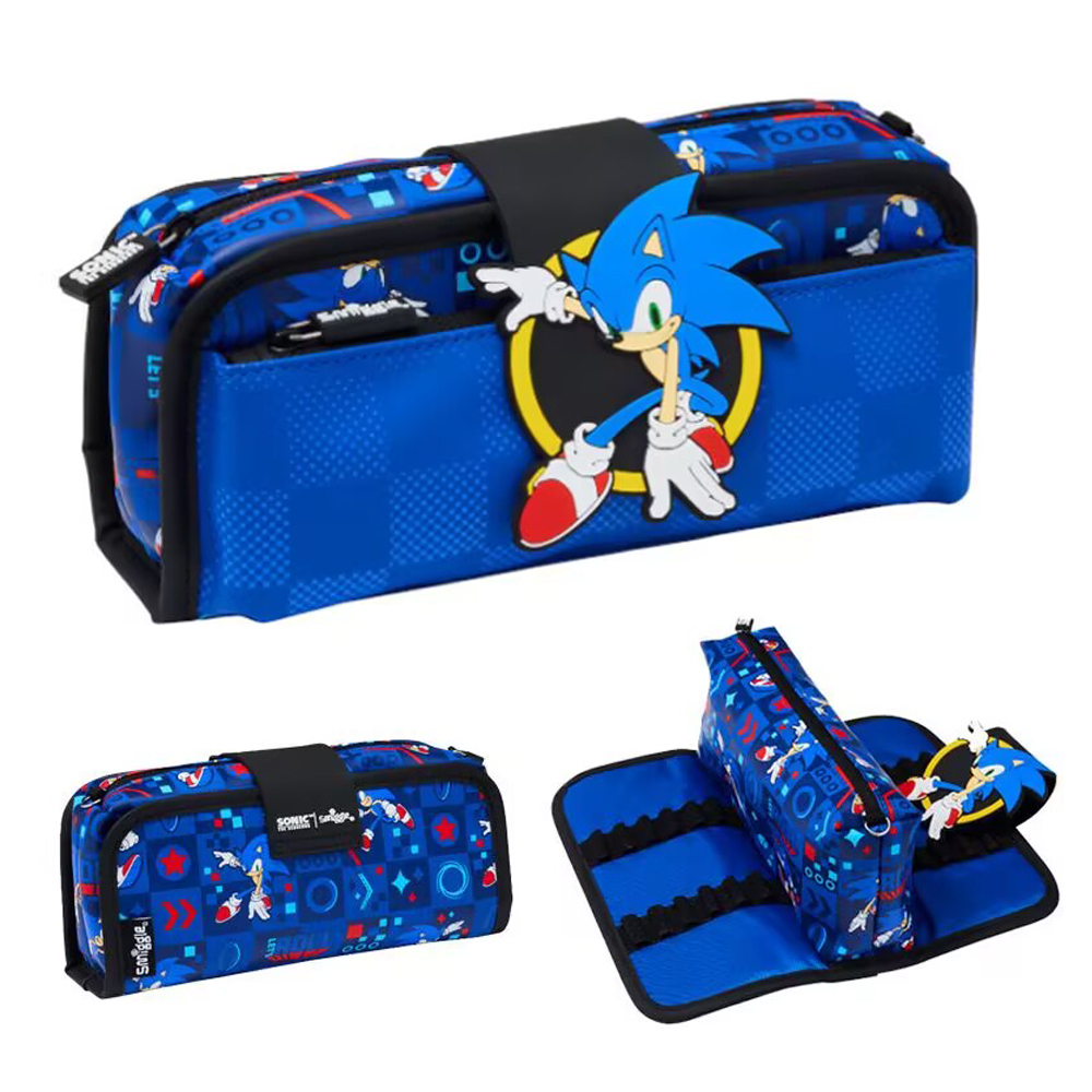 MINISO Smiggle 子供研究バックパックブルー漫画スクールバッグランチバッグアニメ学生ギフト子供のバッグ 7-16 年 16 インチ