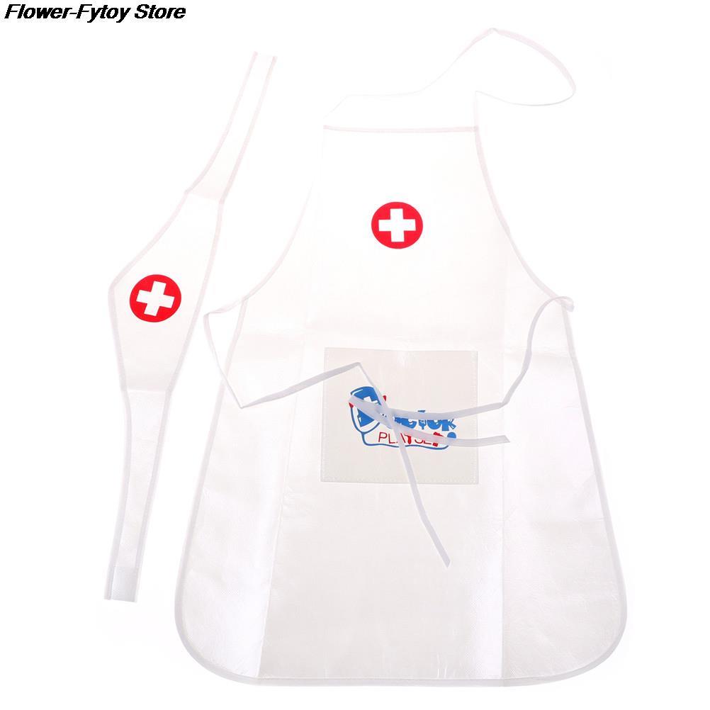Hot  1 Clothing 1 Hat Pretend Play Toy Set Doctor Clothing Toys Children Play Role Doctor Nurse Set for Children Girl Toy