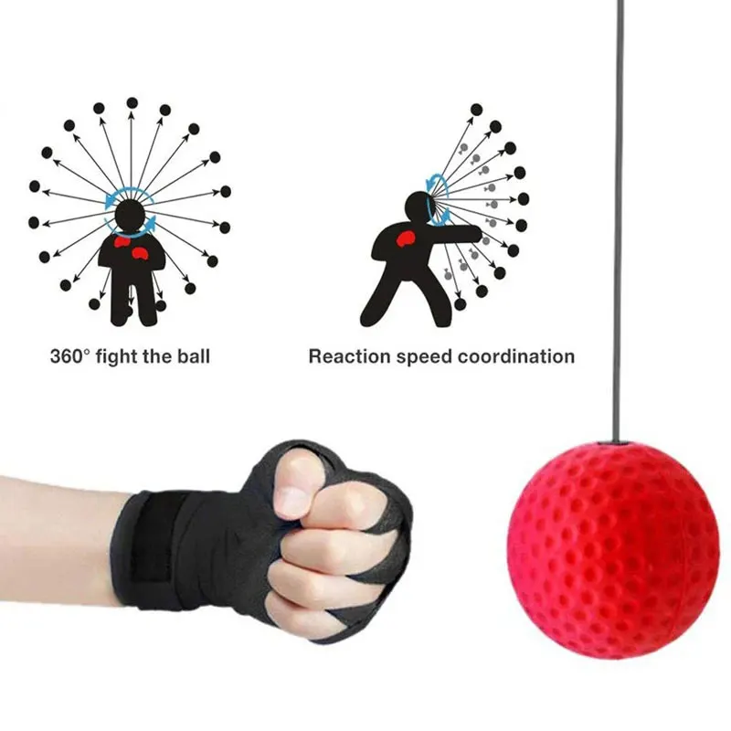 1 PC Boxing Reaction Ball Boxing Speed Ball Decompression Dodge Sanda อุปกรณ์การฝึกอบรมบ้านมวยหัว Reaction Targe