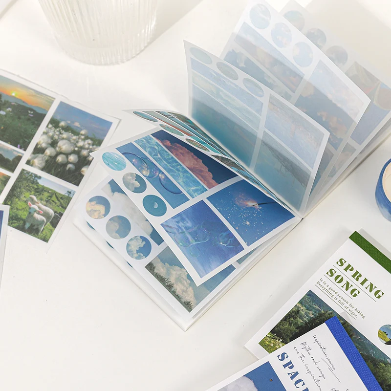 Journamm 40 ชิ้น/แพ็คสุนทรียศาสตร์ตกแต่งหนังสือสติกเกอร์ DIY Scrapbooking อุปกรณ์อัลบั้มสร้างสรรค์เครื่องเขียนแล้วตัด Ins สติกเกอร์