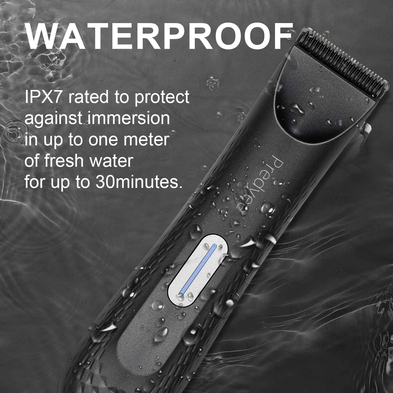 Trimmer elettrico per peli inguine da uomo: versatile toilette per il corpo e tagliacapelli pubici impermeabile con lama in ceramica sostituibile