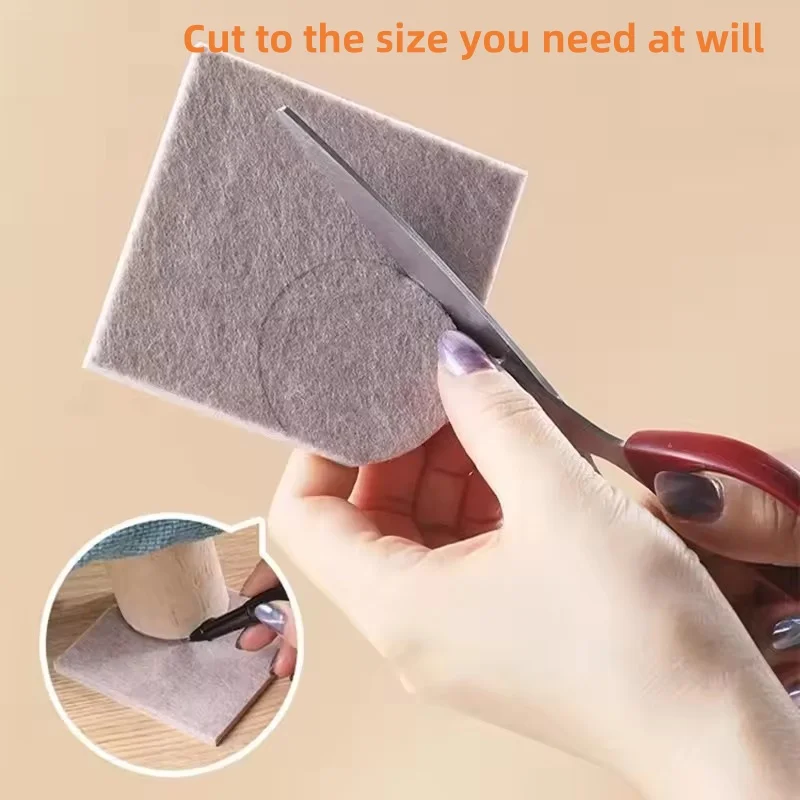 Felt เก้าอี้ขาแผ่นหนา 3 มม.ตารางเฟอร์นิเจอร์ชั้น Scratch Protector MAT Mute Non-SLIP Self กาว DIY เฟอร์นิเจอร์อุปกรณ์เสริม