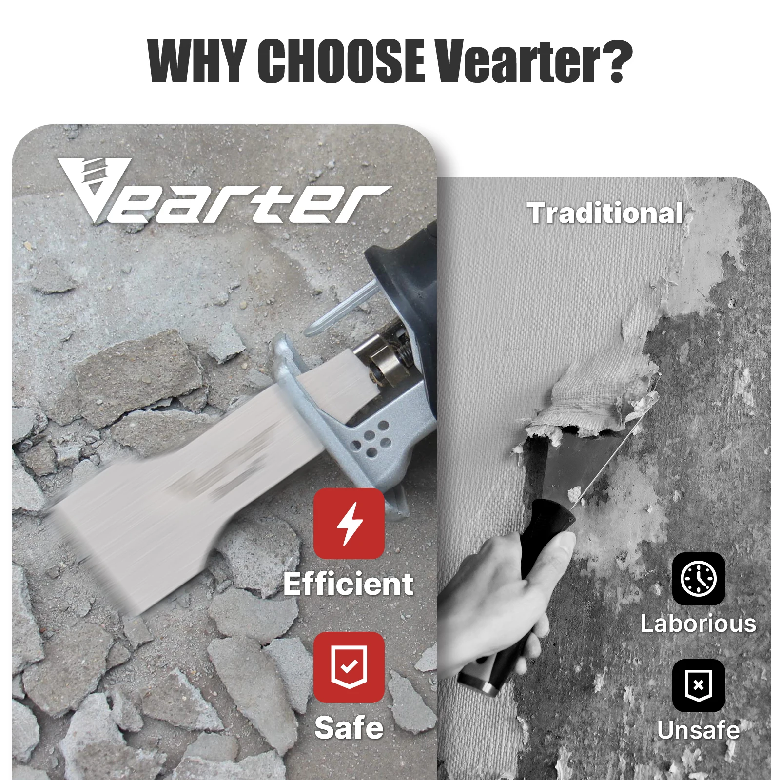 Vearter 30/50/100Mm Thép Không Gỉ Chuyển Động Qua Lại Lưỡi Cưa 140Mm Sabre Xẻng Để Vệ Sinh Tẩy Ngói grout Mô Keo Khoảng Cách Dụng Cụ