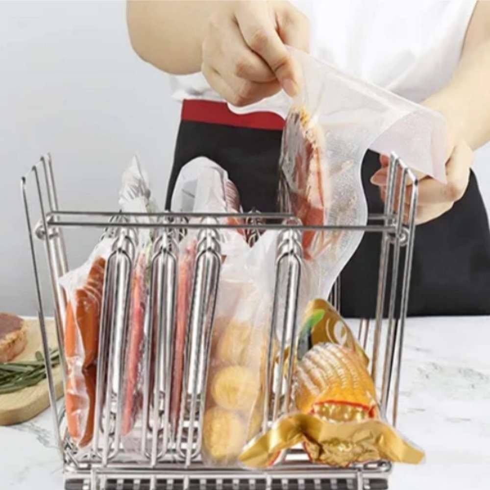 분리형 304 스테인레스 스틸 Sous Vide 랙 Sous Vide 컨테이너 용 조정 가능한 플로트 프리 탑 바가있는 슬로우 쿠커 액세서리