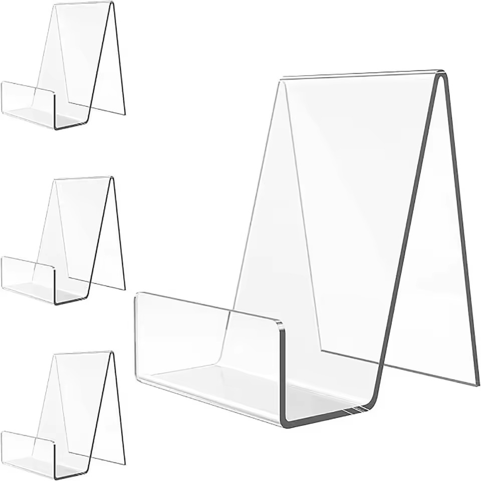 4 stücke Acryl Buch Stehen Buch Halter Für Display Klar Staffelei Stehen Für Display Display Halter Für Postkarte Aufkleber
